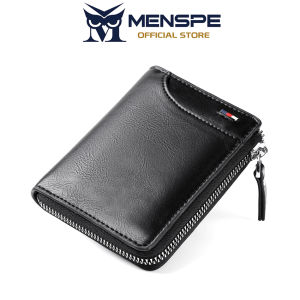 MENSPE Men Wallet PU Leather Short Wallet Anti-theft Business Retro Wallets PU Clutch Wallets Lightweight Leather Wallet Multi-Card Position Wallets Travel Purses Coin Pouch ID Credit Cards Holder