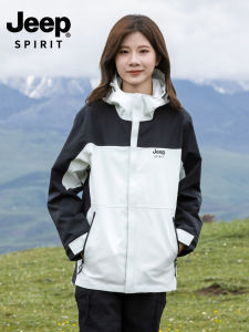 Jeep Spirit Womens Short down Jacket Outdoor Windproof Waterproof New Style Autumn Winter Coat Polyester Fiber White Duck down