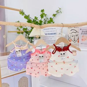 COMBO 3 Bộ Quần Áo 2 Dây Cổ Bèo Nhún Bé Gái Thun Tăm Lạnh Đồ Bộ Mùa Hè Bé Gái Size 6-16kg