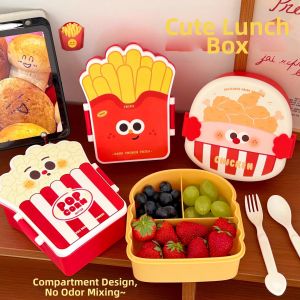MEYGOROOM | Cute Cartoon Compartmentalized Lunch Box for Kids