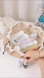 KeraSys ที่เก็บเครื่องสำอาง กระเป๋าเครื่องสำอาง กระเป๋าเครื่องสําอาง แบบพกพา สําหรับเดินทาง สไตล์เกาหลี แฟชั่นสําหรับผู้หญิง กระเป๋าเก็บเครื่องสําอาง PU กระเป๋าเก็บเครื่องสำอางค์ กระเป๋าใส่เครื่องสำอาง