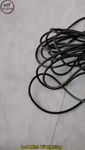 Kèm bóng - Bộ đui đèn ngoài trời trang trí 5m 10 đuôi loại chống nước E27 kèm 10 bóng kín nước 3w