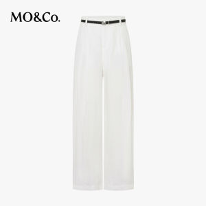 MO&Co. | Quần Dài Thẳng Tay Đai Linen thoải mái