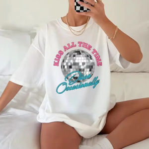 Sanrio | 2026 Harry Styles Album Kiss All The Time Disco Occasionally Same Style Print T-shirt Men Women Cotton Summer New Casual Tees