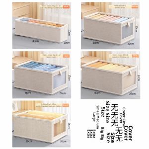 NAIFUNA | Drawer Organizing Box with Lid and Dividers Cloth Fabric with Window