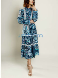 Đầm Vintage Hoa Văn Viền Ren Cao Cấp Jocasta - Thời Trang Nữ