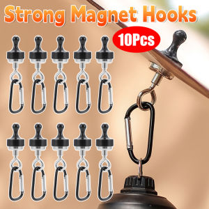 Outdoor Camping Strong Magnetic Hooks Tent Canopy Carabiners Mountaineering Buckle Magnet Hanger Camping Light Hook Accessories