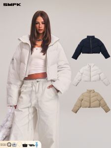 SMFK | Wild Hunt Cross Statue Design Short Down Jacket Duck Down