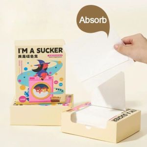 100PCs Anti Colour Run Color Absorbing Tablets  Multifunctional Absorbent Sheet Protects Clothes