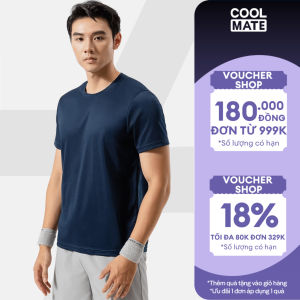 Áo thun nam thể thao tập Gym Tennis Pickleball Coolmate Basics thoải mái thấm hút nhanh khô