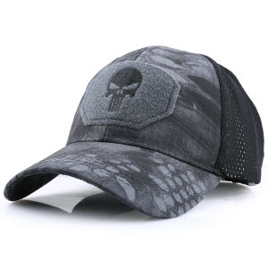 Summer Tactical Caps Camouflage Baseball Skull Trucker Cap Adjustable Sunshade Snapback Camping Hunting Hiking Breathable Hats