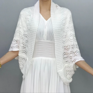 Womens Lightweight Spring Autumn Shawl Pure Color Ice Silk Material Multi-Function Rectangle Cut Out Design