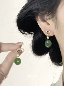 Elegant S925 Sterling Silver Ear Cuffs Chinese Style Cloud Pattern Safety Buckle Design Fashionable Retro High-End Earring Jewelry