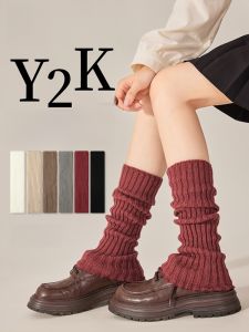 MiiOW | Thickened Knitted Red Socks Womens Winter High Heel Shoe Leg Covers Y2K Spicy Girl MiiOW Cat Person Pure E-commerce Sale