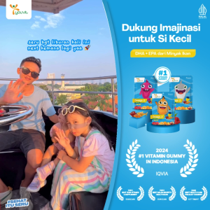 [FREE 2 PCS SAMPLE VITAMIN] Youvit Omega-3 Anak 60 Hari dengan Minyak Ikan (Paket 2 Bulan - 2 pouch) untuk Otak & Mata Anak