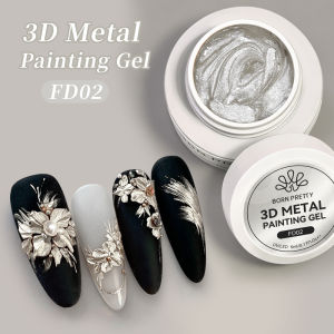 BORN PRETTY | BORN PRETTY 5ml 3D Metal Painting Gel Embossed Nail Gel Polish Plaster Texture Drawing Carving Gel Nail Art Manicure Supplies