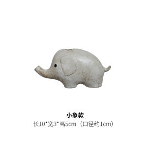 Vase Gốm Thủ Công Sáng Tạo Hình Voi Và Chó Cưng Phong Cách Cổ Điển Trang Trí Bàn Nhỏ Dễ Thương Đồ Trang Trí Nhà Bằng Gốm Sứ