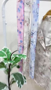 P22529 set 3 ชิ้น เสื้อเชิ้ตแขนสั้นกับกางเกงขายาว + สายผูกโบว์