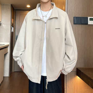 Loose Fit Casual Jacket Mens Trendy Brand New American Style Collared Workwear Jacket for Teenagers Autumn Long Sleeve