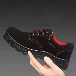 Labor Protection Shoes Mens Work Shoes Lightweight Deodorant Steel Toe Cap Anti-Smashing and Anti-Penetration Welder Summer Breathable Construction Site Old Protection