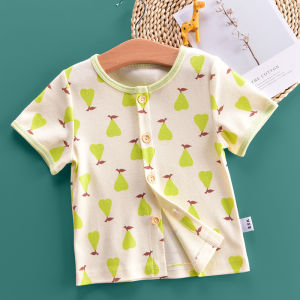 Áo Thun Cotton Tay Ngắn Cho Bé Trai Và Bé Gái Mặc Ở Nhà Mùa Hè Áo Thun Cotton Nguyên Chất Cho Trẻ Em Từ 1-6 Tuổi