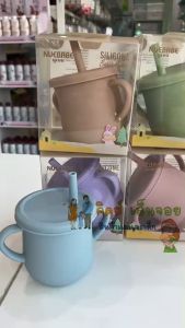 Nuebabe แก้วหัดดื่มซิลิโคน ปลอดภัย ไร้สารตกค้าง ทนความร้อนสูง