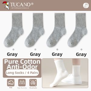 TUCANO | Odor Preventing Sweat Absorbent Cotton Socks Medium Tube