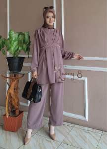 ONE SET MUTIARA / SETELAN MUTIARA CRINCKEL AIRFLOW / SETELAN KEKINIAN