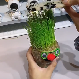 【SG STOCK】 Grass Flower Head Plant Easy Growing Children Learning Gifts House Green Decoration (MOQ 12)