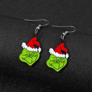 1 pair Classics Cartoon Figure Earrings Kawaii Ear Studs for Christmas Ear Drop Accessories Gifts