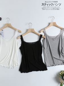 Foreign Trade Womens Clothing Original Tail Order Big Brand Cut Label Export OEM Goods Genuine Discount Tail Goods Lace Neckline Vest Camisole for Women