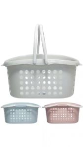Set 3 rổ 2 quai nhựa VIỆT NHẬT - 2 quai xách lỗ thoáng khí đựng đồ chơi bé rau củ - 3210/1/2