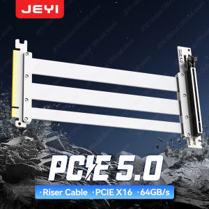 JEYI | JEYI PCIe 5.0 X16 Riser Cable - 90° GPU Extension for RTX 5090/4090 & RX 7900 XTX Mining Rig WRX80/TRX40 15cm/18cm/20cm/30cm