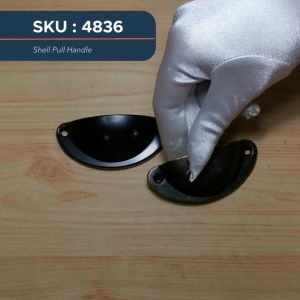 Shell Pull Cabinet Handle Vintage Black 4836 (10 pieces)