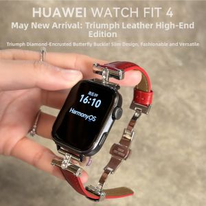 HUAWEI | Leather Custom Made Smartwatch Thin Large Screen Long Battery Life Bluetooth Call Blood Oxygen Heart Rate Monitoring Emotion Management