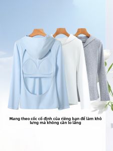 DUYINGMEI | Áo khoác dài tay mùa hè cho nữ quần áo phong cách thường ngày tay dài có mũ thấm hút thoáng khí chống nắng mặc ngoài trời