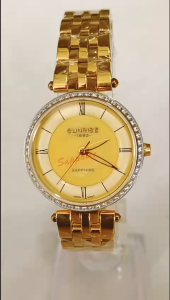 Đồng hồ Nữ SUNRISE Chính hãng. Mặt đính đá sang trọng .Kính đá safia Máy quạt nhật. Hàng mới 100%