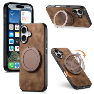 LS | 360° Rotating Magnetic Ring Kickstand Phone Case For Magsafe iPhone 17 Pro 16 15 14 13 12 Pro Max Plus 17Air 16E Mac Safe Cover