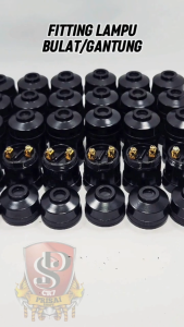 PAKET HEMAT ISI 24 PCS Fitting Lampu Gantung E27 Warna Hitam / Lamp Holder Fitting Gantung Bulat Hitam E27 Kuat Awet Isi 24 pcs