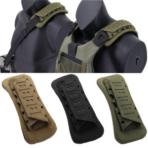 Outdoor tactical shoulder pad breathable Backpack vest cushioning pad laser cut shock-absorbing Non-Slip shoulder strap pad