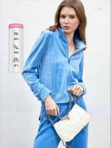 Juicy Couture | Velvet Cloud Cotton Stand Collar Jacket