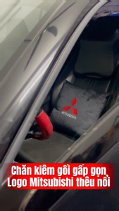 Gối và chăn (mền) 2 trong 1 (logo HYUNDAI THÊU NỔI) - Sử dụng làm tựa lưng chăn đắp văn phòng hoặc ô tô tiện dụng