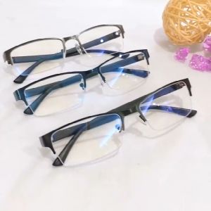 Mooie Store Bingkai Cermin Mata Bingkai Separuh  Lelaki Half Rim Anti Blue Ray Eyewear