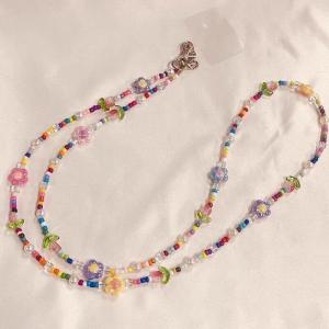 CHUICHUNFENG | Versatile Long Tulip Flower Decorative Chain with Amplifier and Pearl Beads for Phone