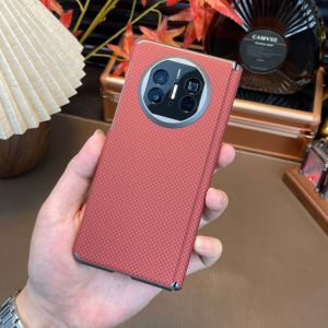 Kevlar Carbon Fiber Pattern Dual Middle Axis Protection for Huawei MateX6 Phone Case Mars Pattern X5 Collectors Edition High End Business Foldable Screen Lens Full Cover X3 Anti Fall Protective Light Thin Back Cover