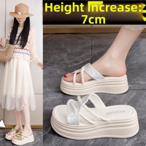 DINGMUYI | Height-increasing 7CM Summer Sandals 33 Code