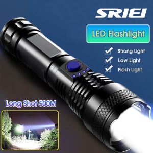 SRIEI Outdoor Torchlight Rechargeable Flashlight Waterproof Tactical Light Camping Light