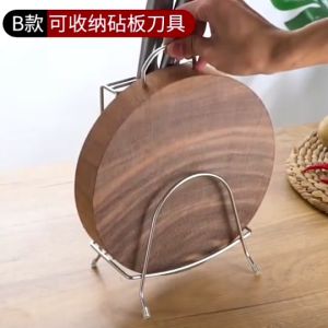 Pemegang Papan Pemotong Keluli Tahan Karat/ Rak Pisau Papan Pemotong/ Rak penutup kuali