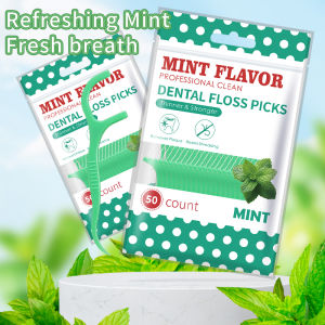 250/100/50pcs Mint Flavor Floss Stick Adult Home Pack High-grade Ultra-fine Teeth Floss Cleaning Home Essential Disposable Floss