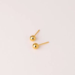 CHOW SANG SANG 999.9 24K Solid Gold Essense Bead Stud Earrings for Women 95442E